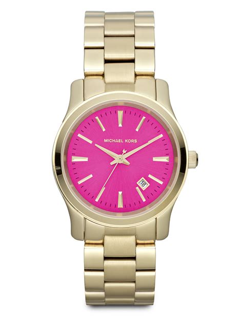 michael kors light pink watch|hot pink Michael Kors Watch.